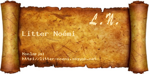 Litter Noémi névjegykártya